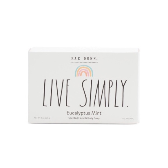 RAE DUNN Live Simply Eucalyptus Scented Bar Soap - Picture 1 of 4